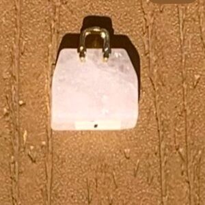 🆕ROSE QUARTZ GENUINE NATURAL STONE QUARTZ CARVED PURSE BAG TOTE CHARM #1